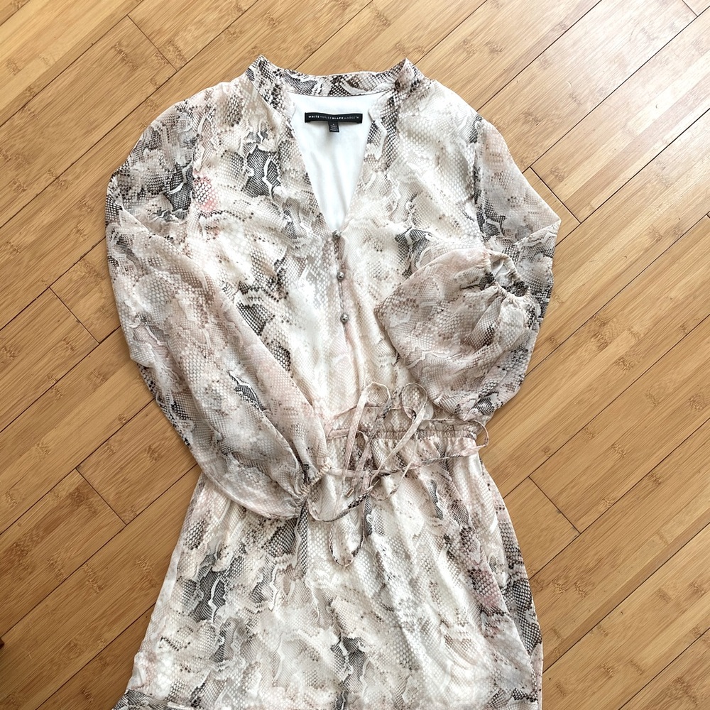 White House Black Market Snake Print Dress
